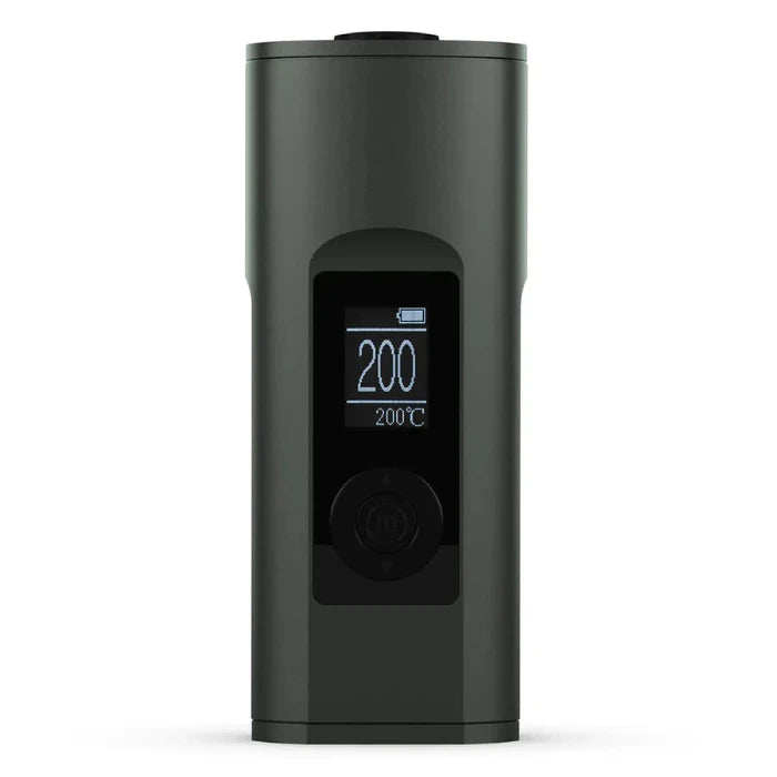 Arizer Solo 2 Vaporizer black front view, standing upright.