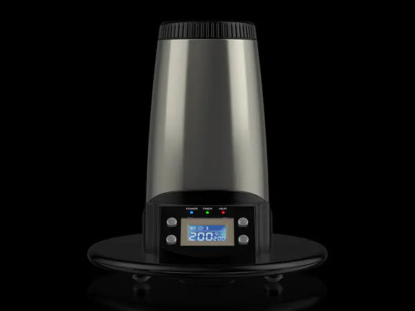 Arizer V-Tower Vaporizer standing upright, different angle.