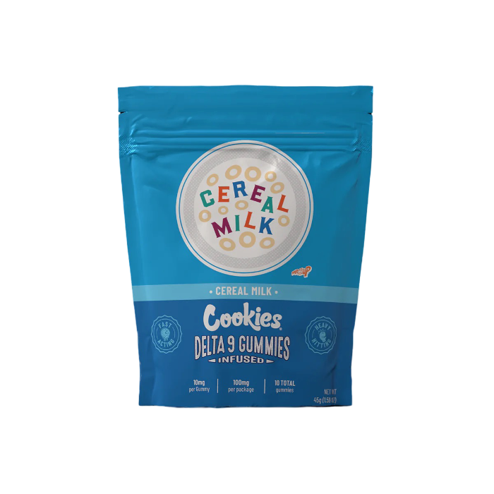 Cookies Cereal Milk Gummies 10mg Delta-9, doypack standing upright.