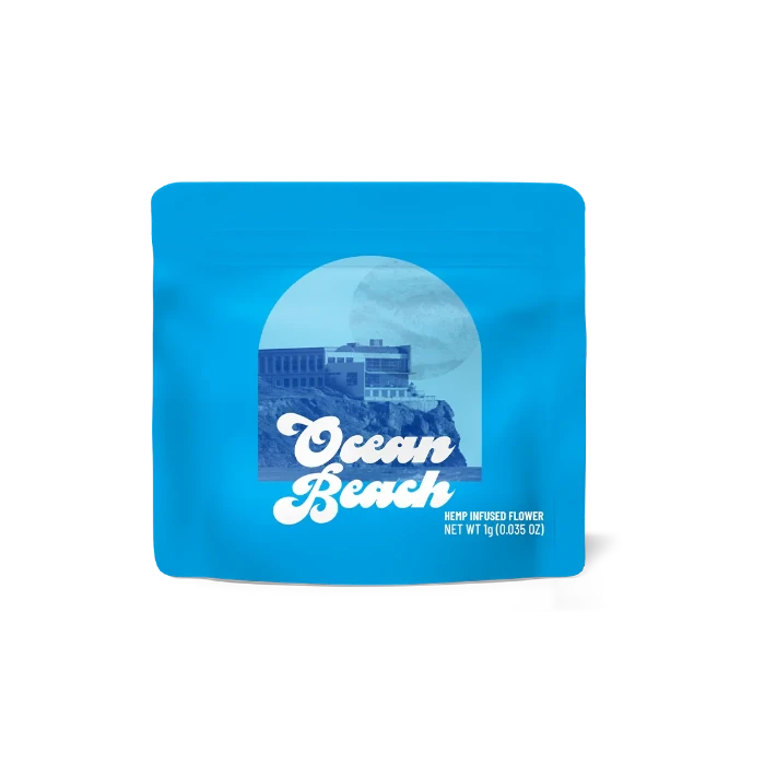 Cookies Ocean Beach THC-O flower in doypack.