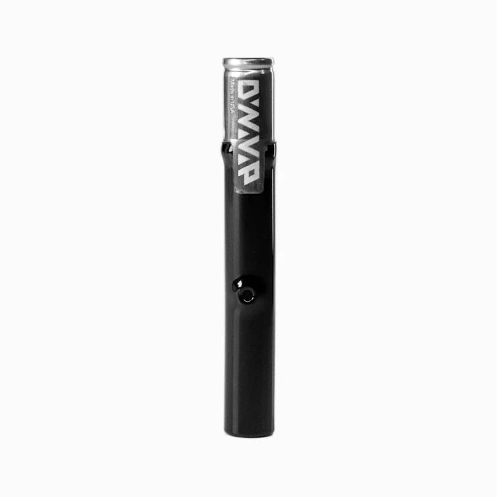 DynaVap G3 clear glass vaporizer with stainless steel tip and cap.