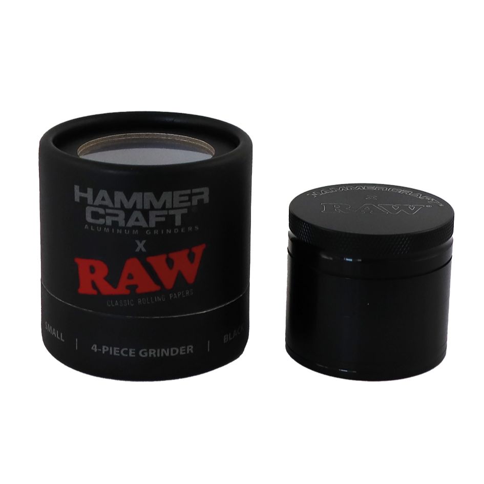 Hammercraft x RAW® Grinder 4-teilig klein schwarz
