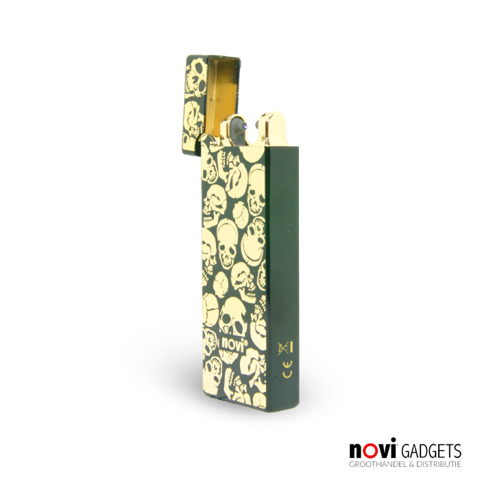 novi motion plasma lighter skull in standing position.