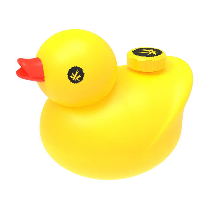 PieceMaker Kwack Silicone Water Pipe yellow standing.