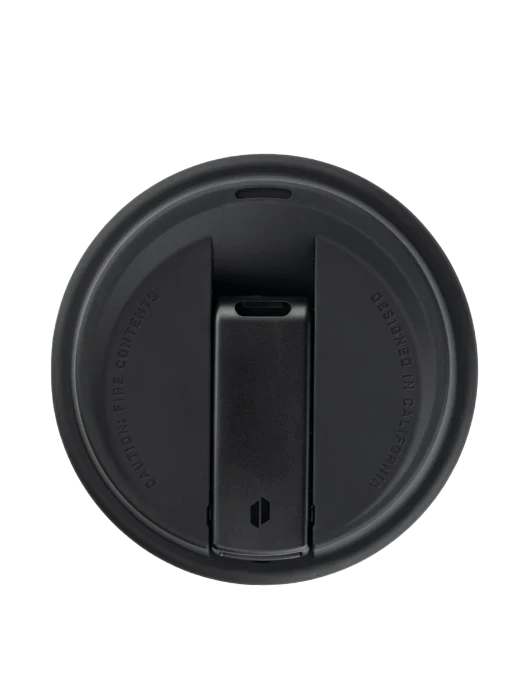 Puffco Cupsy Coffee Cup Bong with vertical dive angle and mouthpiece closed.