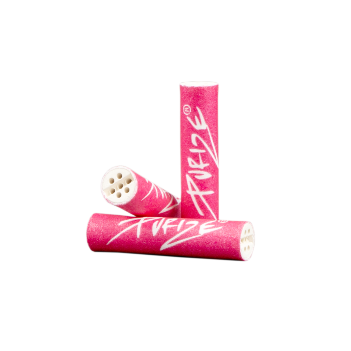 Close-up of Purize XTRA Slim 100 Pink loose filter tips.