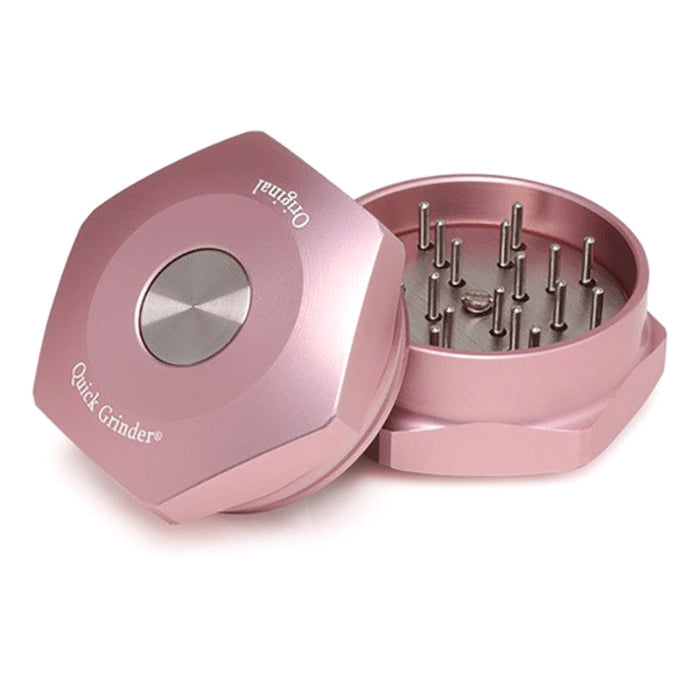 Open Quick Grinder V.3 Pink, showing internal teeth.