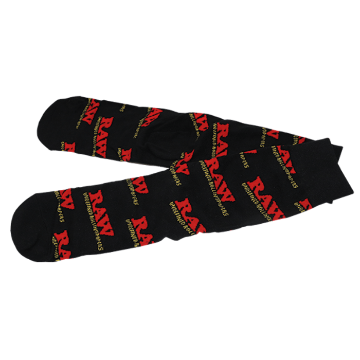 RAW Black Socks laid out flat.