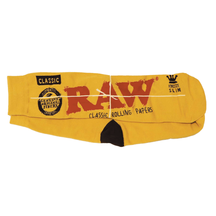 RAW Socks laid out flat.
