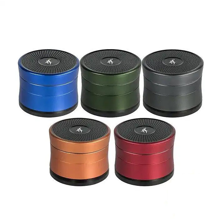 Close-up of Solinder with 5 models: blue, green, black, orange, and red standing together.