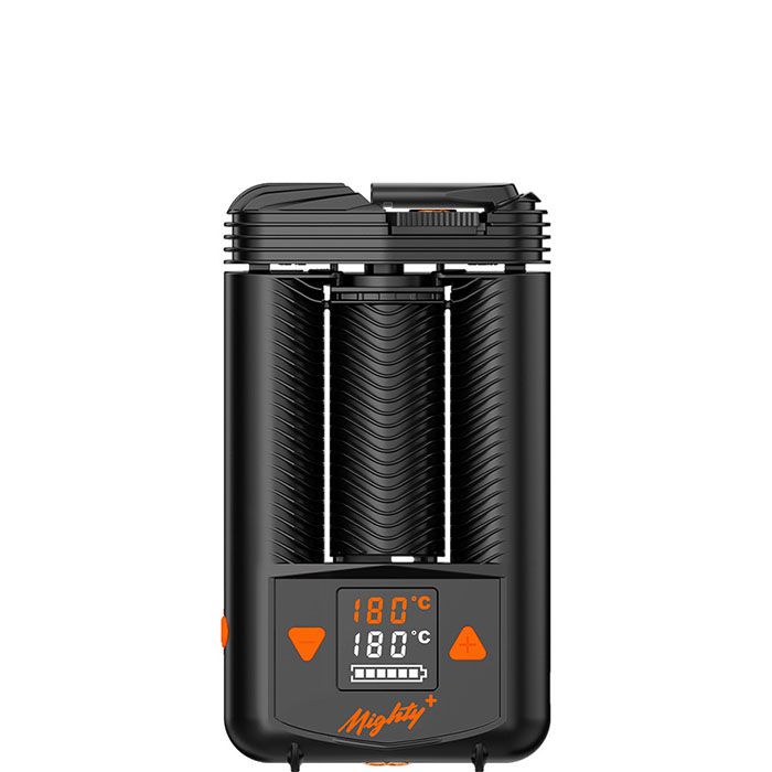 Storz & Bickel Mighty+ Vaporizer, standing upright.