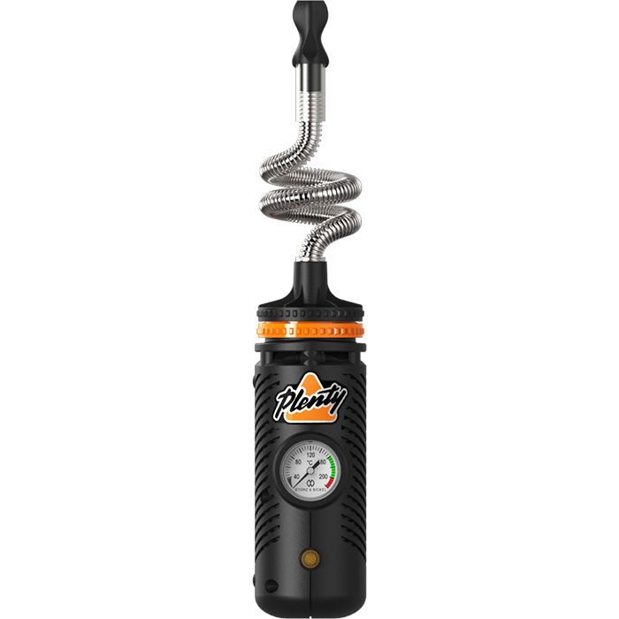 Storz & Bickel Plenty Vaporizer, standing front view.