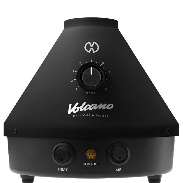 Storz & Bickel Volcano Classic Vaporizer black, standing upright.