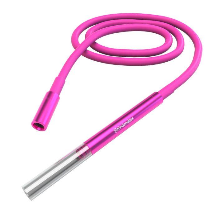 Stündenglass Gravity Hookah Pink hose assembly.