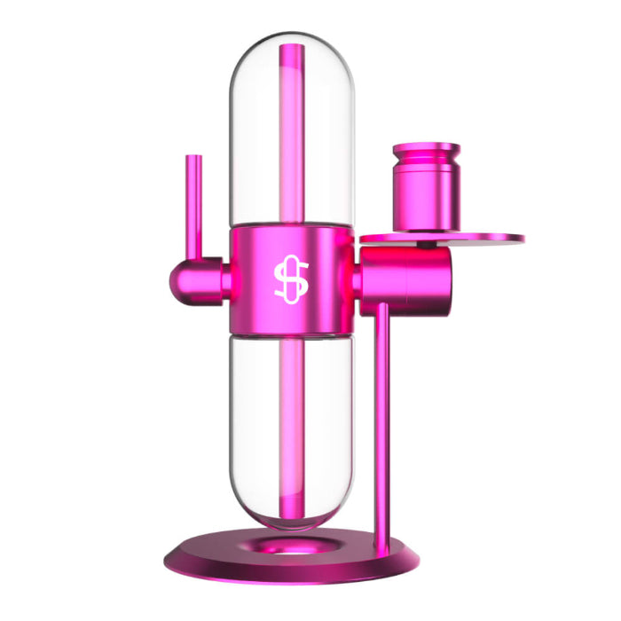 Stündenglass Gravity Hookah Pink standing upright.