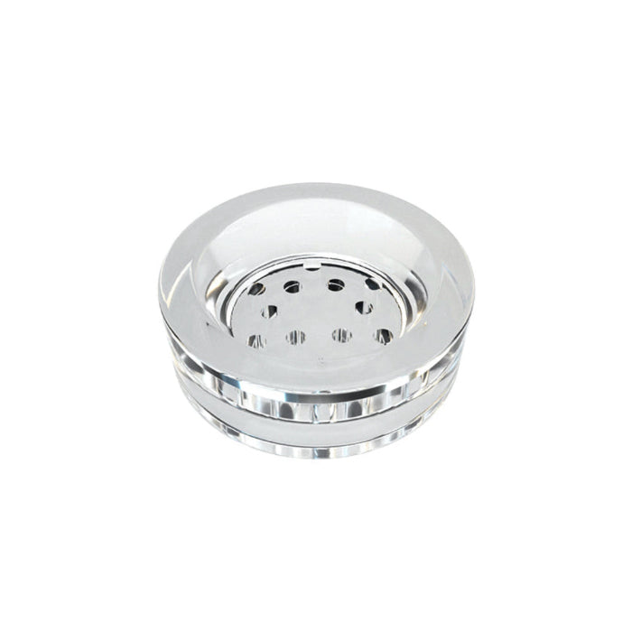 Close-up of the glass liner on the Stündenglass Gravity Hookah Silver.