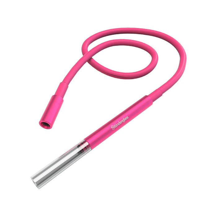 Stündenglass Kompact Gravity Hookah Pink hose assembly.