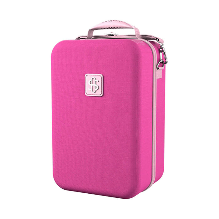 Stündenglass Kompact Gravity Hookah Pink travel case.