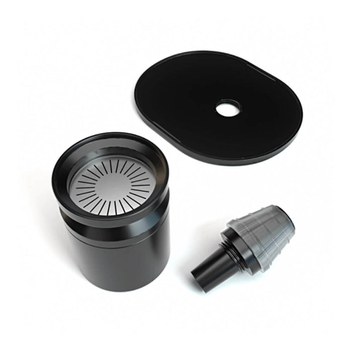 Close-up of Tyson 2.0 X Stündenglass Gravity Hookah Infusion Chamber Assembly.