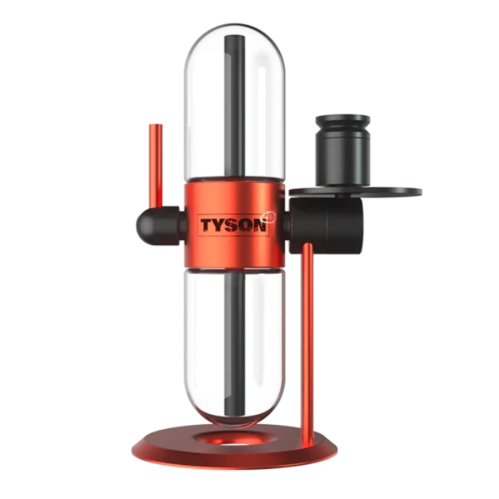 Tyson 2.0 X Stündenglass Gravity Hookah standing with Bowl attached.