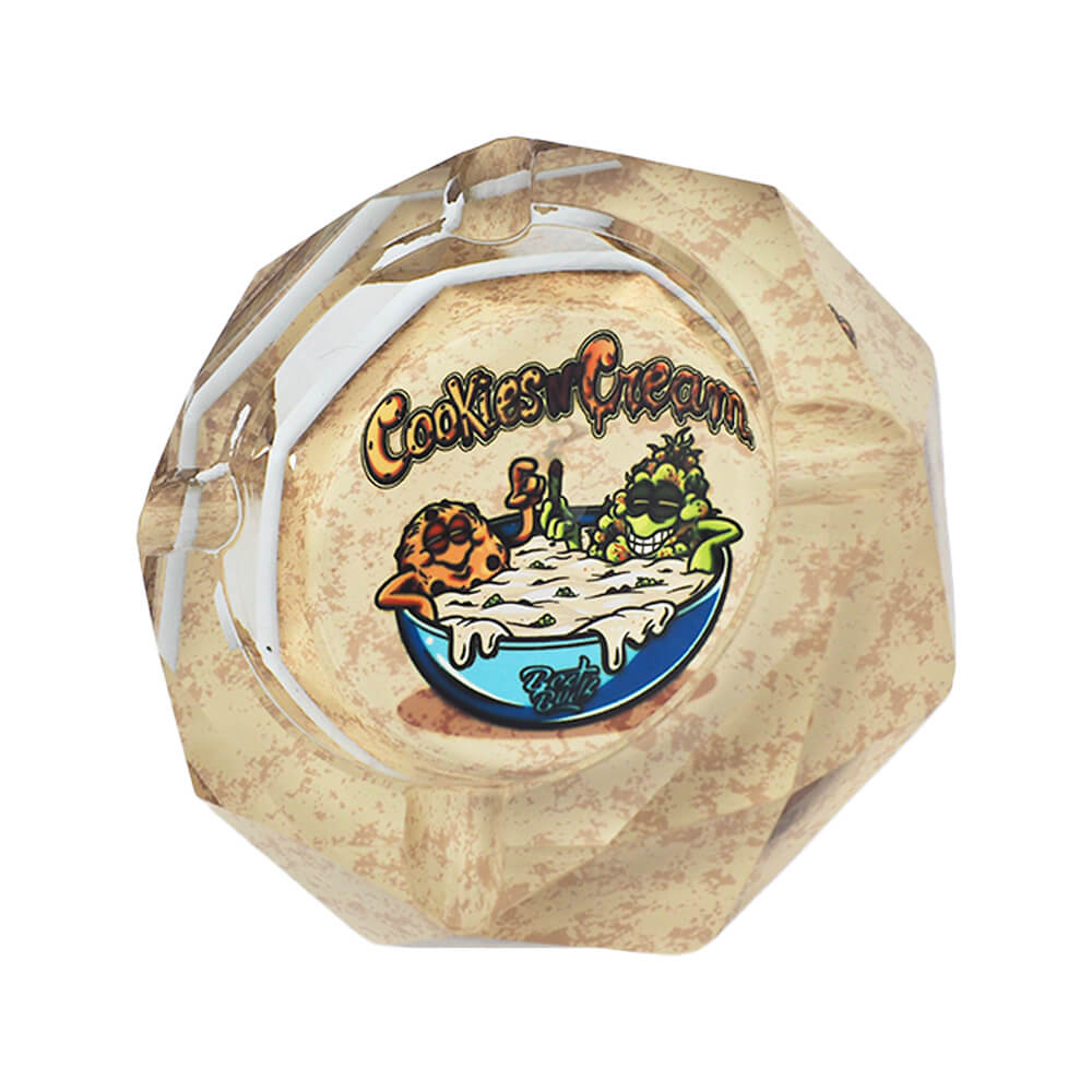 Best Buds Kristall-Aschenbecher mit Geschenkbox Cookies and Cream