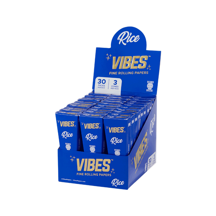 Vibes Cones Coffin King Size Rice display.