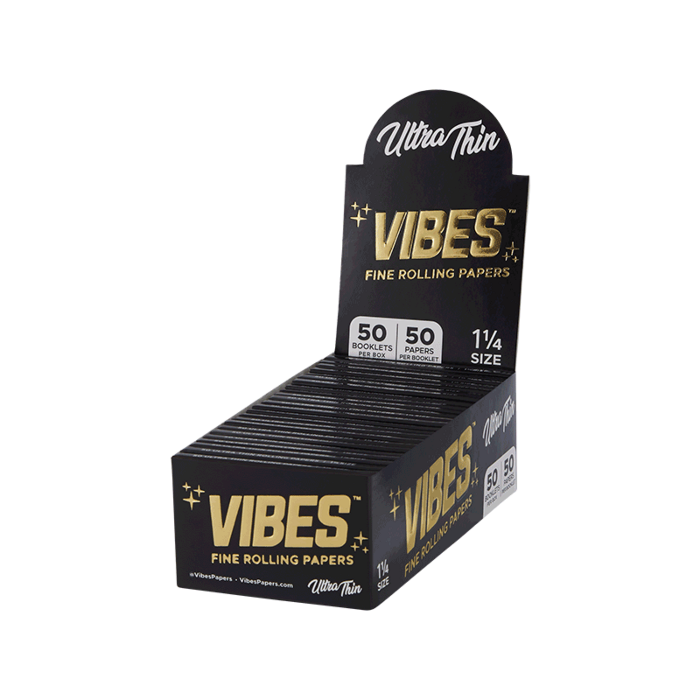 Vibes Papers 1 1/4 Ultra Thin display.