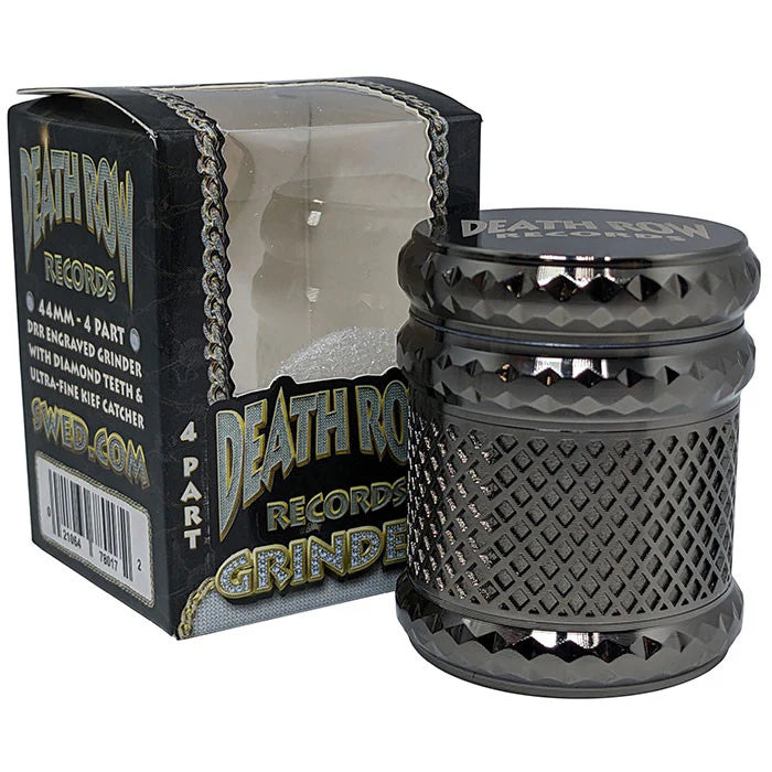 Death Row Records Snoop Dogg 1,7″ 4-teiliger Zink-Edelstein-Gitter-Grinder Gun Metal/Schwarz