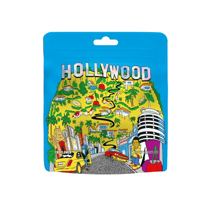 Cookies Hollywood CBD Flower in doypack, standing upright.