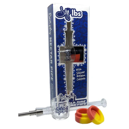 Dogg Lbs Snoop Dogg Everyday reclaim nectar pipe with 10mm tip displayed in front of its box.