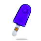 Goody Glass Popsicle Pipe Blue floating.