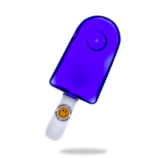 Goody Glass Popsicle Pipe Blue floating.