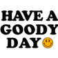 Goody Glass Popsicle Pipe Blue with "Have a Goody Day" visual.