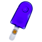 Goody Glass Popsicle Pipe Blue floating without shadow.