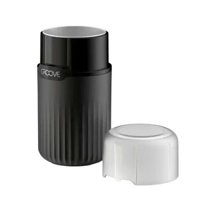 Groove Vaporizer, standing with lid placed next to it.