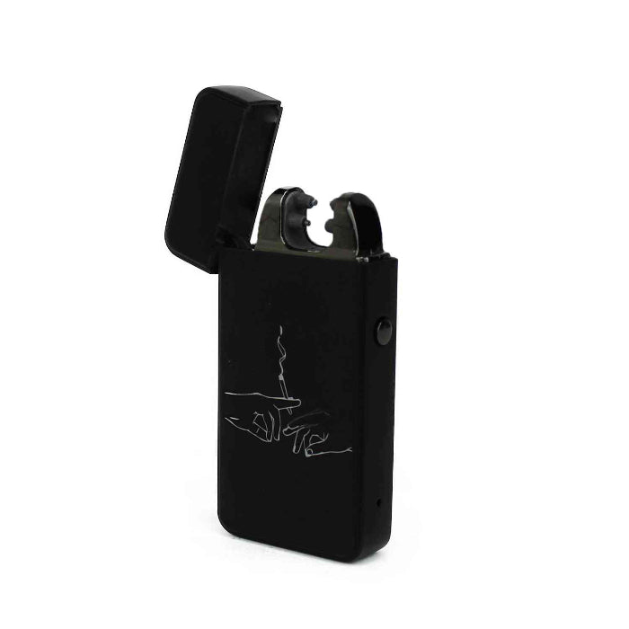 novi plasma lighter hands in standing position.