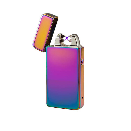 Novi Plasma Lighter Pearl, standing position, plasma arc visible.