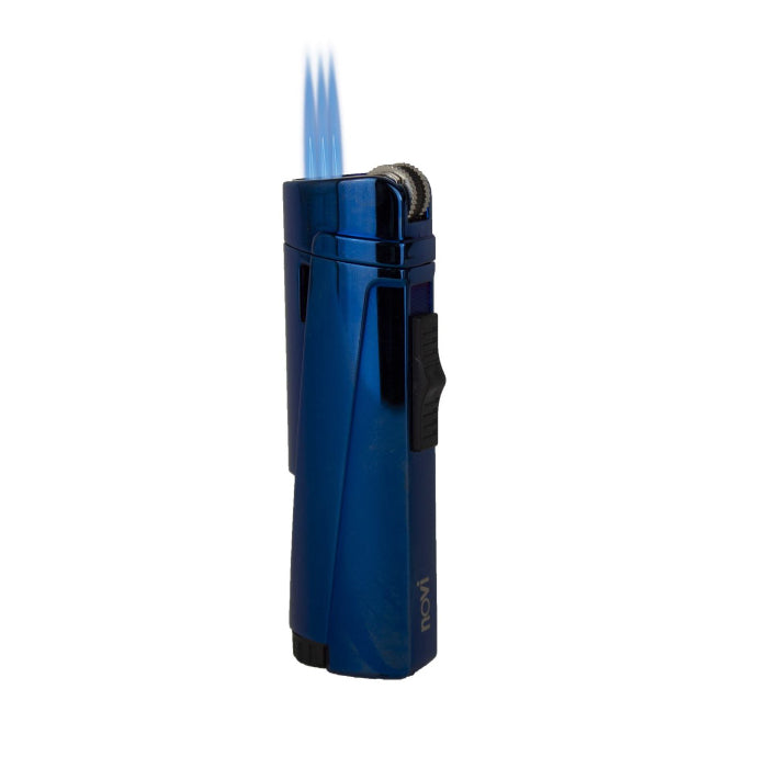 novi torch jet lighter blue with blue flame standing position