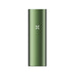 PAX Flow greenstone portable vaporizer standing upright on a flat surface.