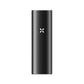 PAX Flow onyx portable vaporizer standing upright on a flat surface.
