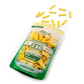 Purize XTRA Slim 250 Yellow opened doypack with filter tips spilling out.