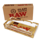 Raw Ash Pack CLS ashtray in front of its box.