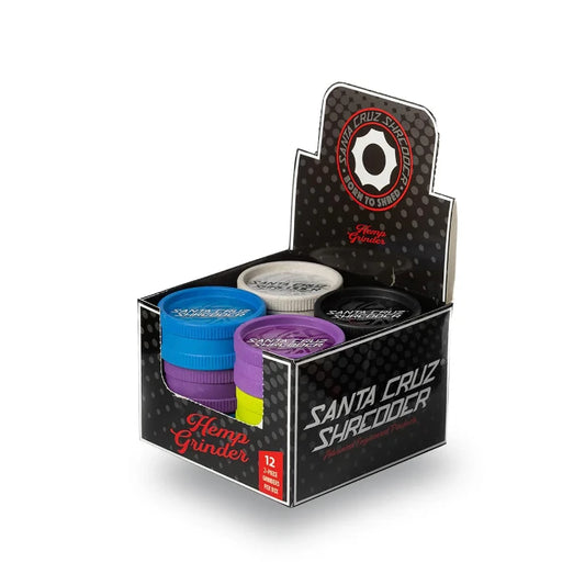 Santa Cruz Shredder 2 Pieces Hemp Grinder, display with all available colors.