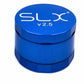 SLX 2.5 Aluminium Non-Sticky Grinder 50 mm Blue standing upright.