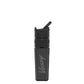 Storz & Bickel VEAZY Alluring Black vaporizer standing with mouthpiece in use position.