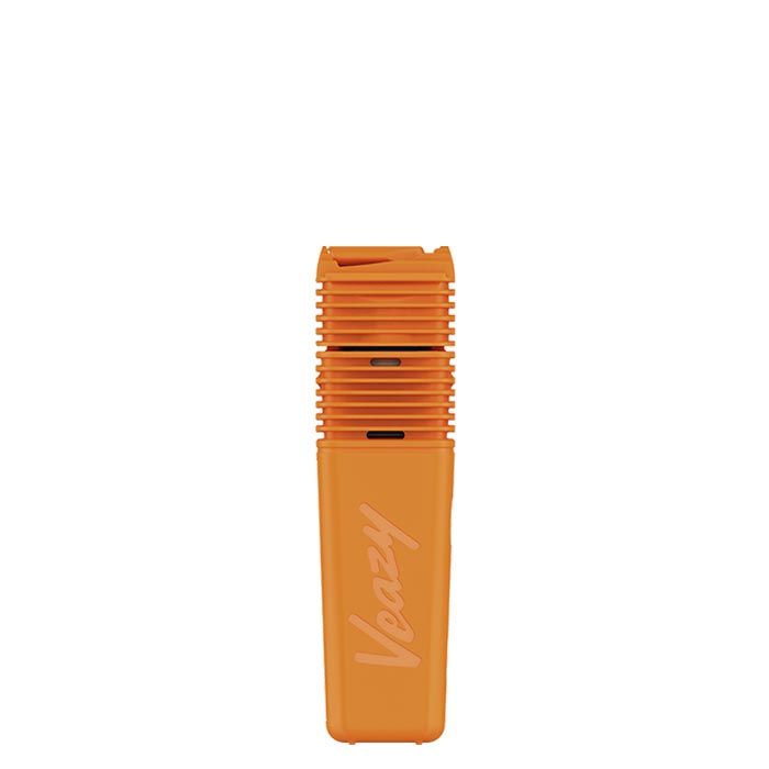 Storz & Bickel VEAZY Inspiring Orange vaporizer standing.