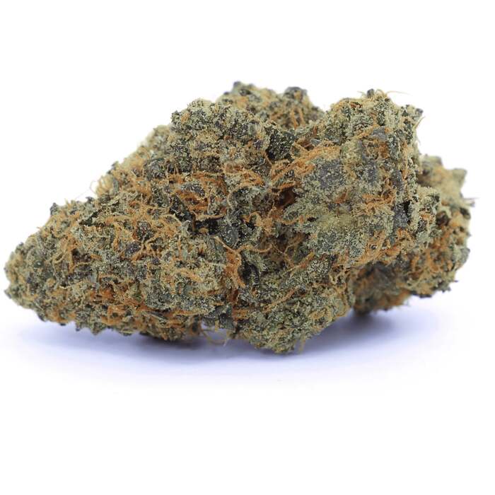 Close-up of TheGreenThingz Orangello CBD bud.
