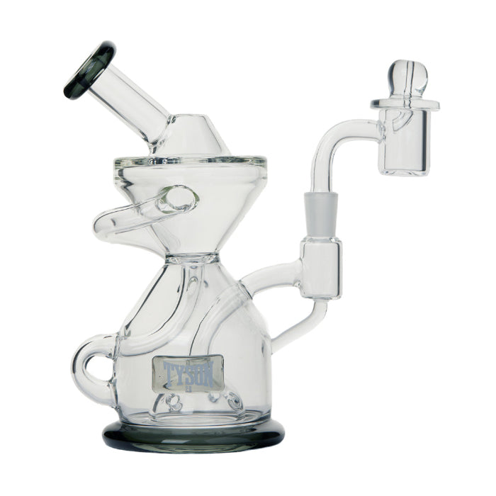 Tyson 2.0 Knockout Dab Rig, side profile standing position.