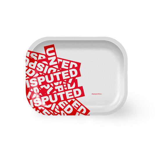 Tyson 2.0 Undisputed Metal Rolling Tray Medium white, Undisputed design.