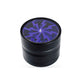 Close-up of Thorinder Mini Blue grinder, standing upright.